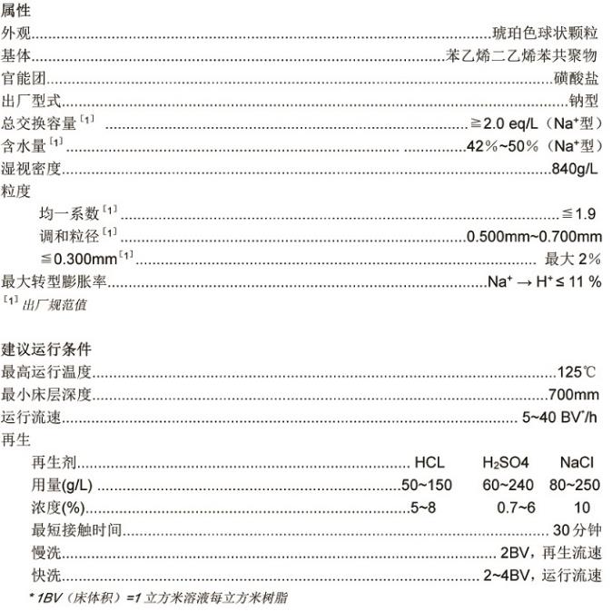 工业级强酸阳离子树脂